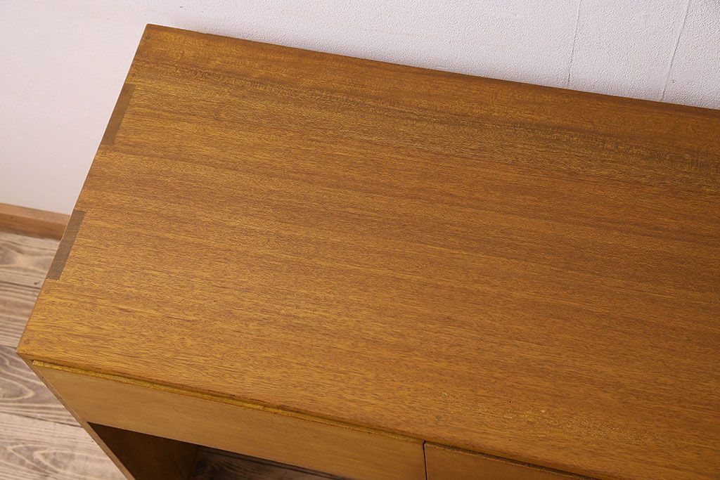 レトロ家具　昭和レトロ　古い木製のシンプルな片袖机