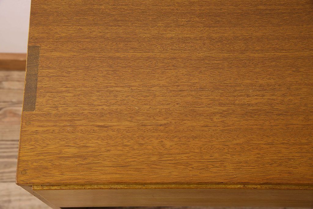 レトロ家具　昭和レトロ　古い木製のシンプルな片袖机