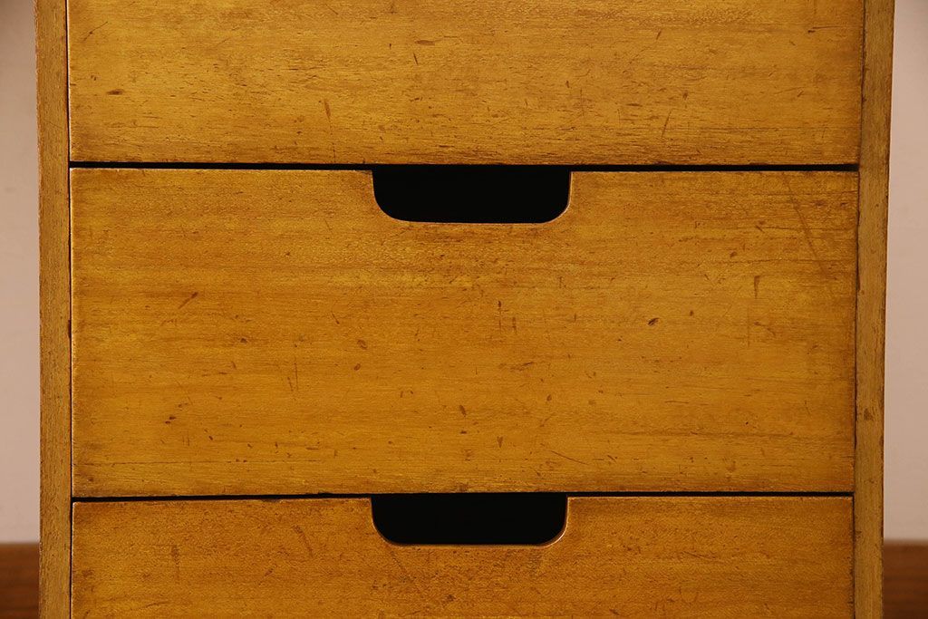 レトロ家具　昭和レトロ　古い木製のシンプルな片袖机