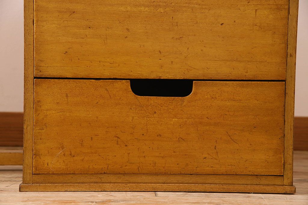 レトロ家具　昭和レトロ　古い木製のシンプルな片袖机