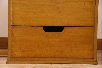レトロ家具　昭和レトロ　古い木製のシンプルな片袖机