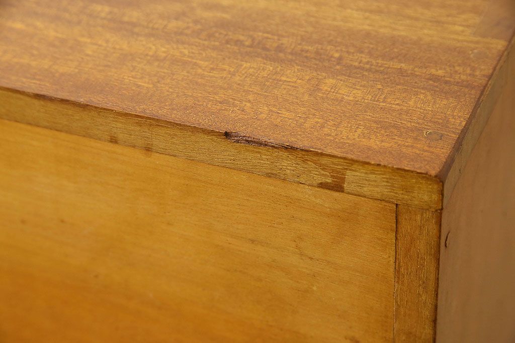 レトロ家具　昭和レトロ　古い木製のシンプルな片袖机