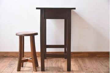 レトロ家具　大正〜昭和期　栓材製　薄型で使いやすいレトロな平机(コンソールテーブル)