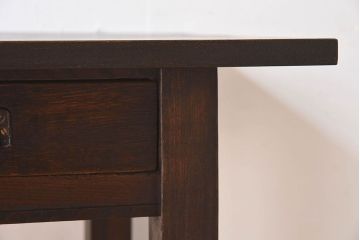 レトロ家具　大正〜昭和期　栓材製　薄型で使いやすいレトロな平机(コンソールテーブル)