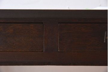 レトロ家具　大正〜昭和期　栓材製　薄型で使いやすいレトロな平机(コンソールテーブル)