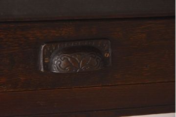 レトロ家具　大正〜昭和期　栓材製　薄型で使いやすいレトロな平机(コンソールテーブル)