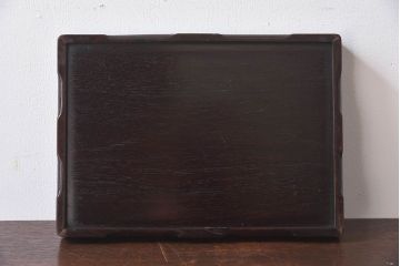 紫檀材　上品な漆塗りが魅力的なお盆(トレー)