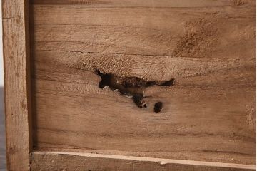 レトロ家具　昭和レトロ　総桐材　使い込まれた木味の小引き出し(裁縫箱)