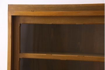 レトロ家具　昭和レトロ　前面ナラ材　古い木の質感が味わい深い重ね戸棚(収納棚)