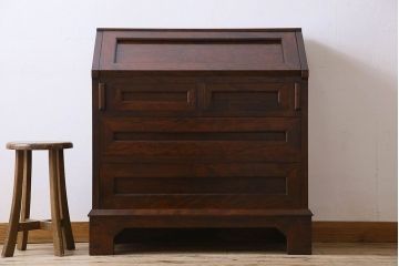 ヴィンテージ家具　ビンテージ　カバ材　高山式ライティングビューロー