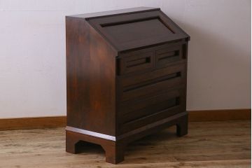 ヴィンテージ家具　ビンテージ　カバ材　高山式ライティングビューロー