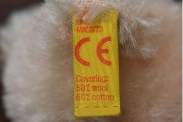 アンティーク雑貨　シュタイフ社　タグ付き!水色のリボンが可愛らしいテディベア