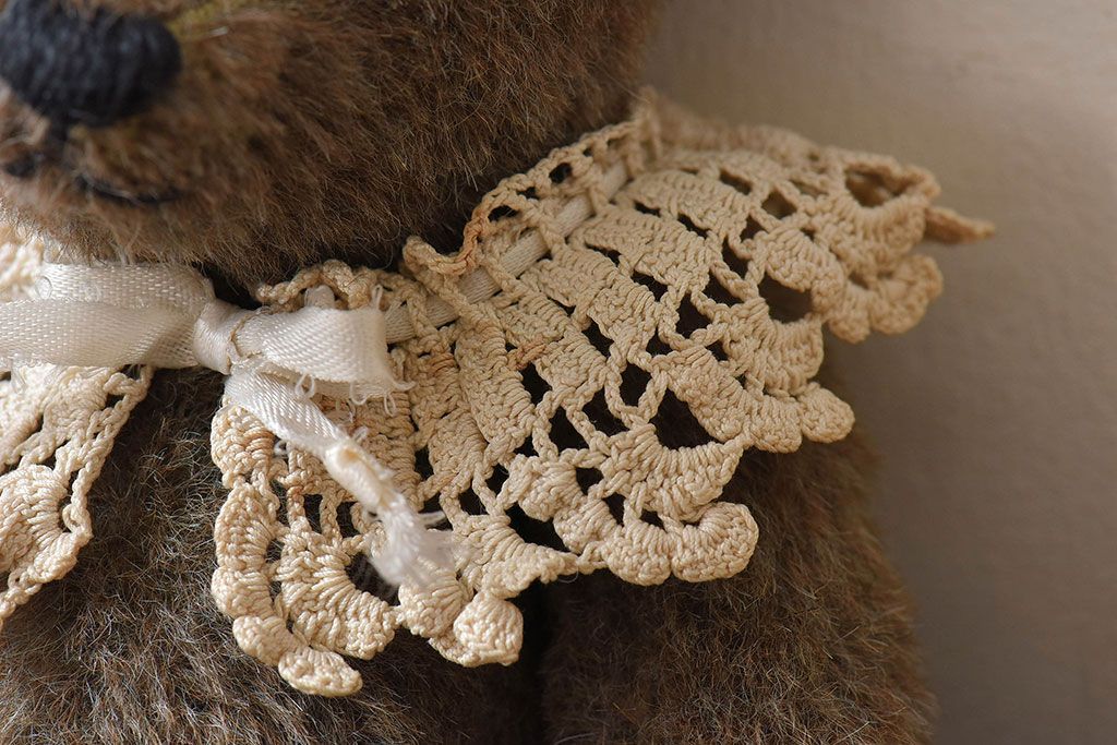 アンティーク雑貨　Susan Weber-Nagle(スーザン・ウェーバー・ネーグル)　レースがお洒落なテディベア2個セット