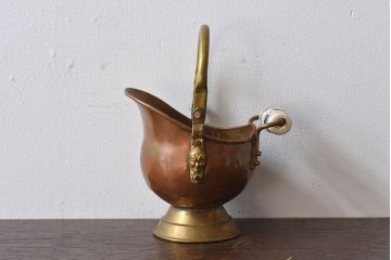 アンティーク雑貨　イギリスアンティーク　真鍮　小振りなコールバケツ
