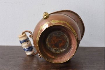 アンティーク雑貨　イギリスアンティーク　真鍮　小振りなコールバケツ