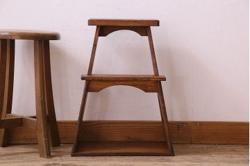 アンティーク雑貨　大正〜昭和期　栓材　古い木の風合いが味わい深いふみ台