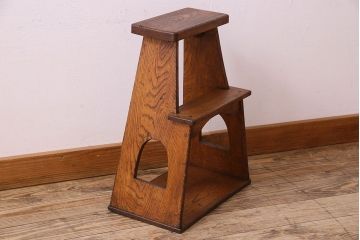 アンティーク雑貨　大正〜昭和期　栓材　古い木の風合いが味わい深いふみ台