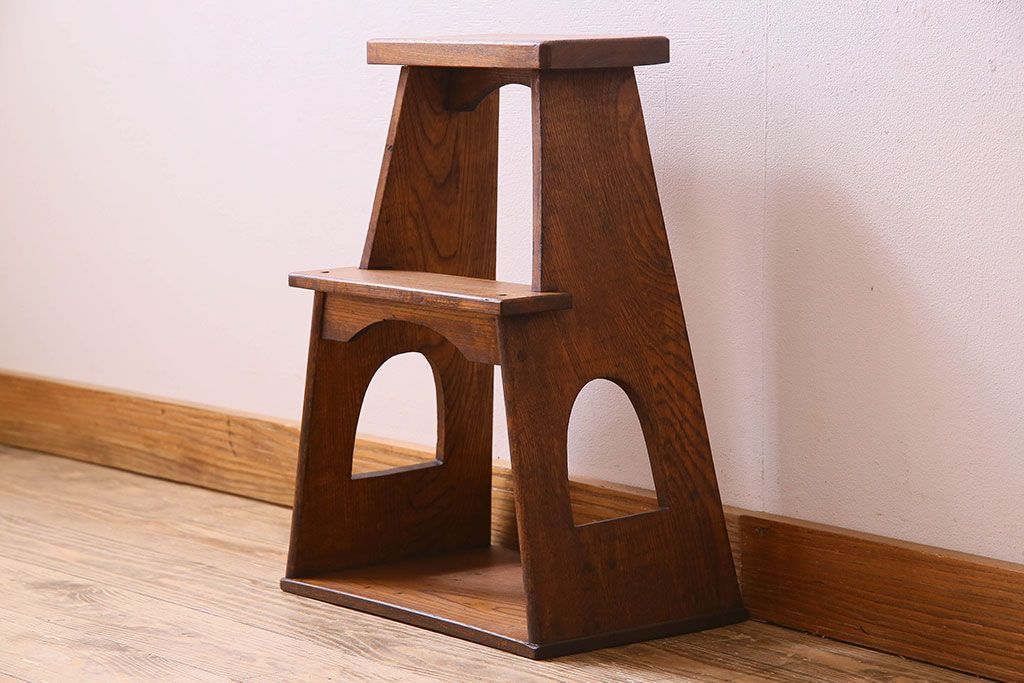 アンティーク雑貨　大正〜昭和期　栓材　古い木の風合いが味わい深いふみ台