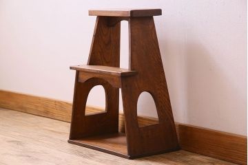 アンティーク雑貨　大正〜昭和期　栓材　古い木の風合いが味わい深いふみ台