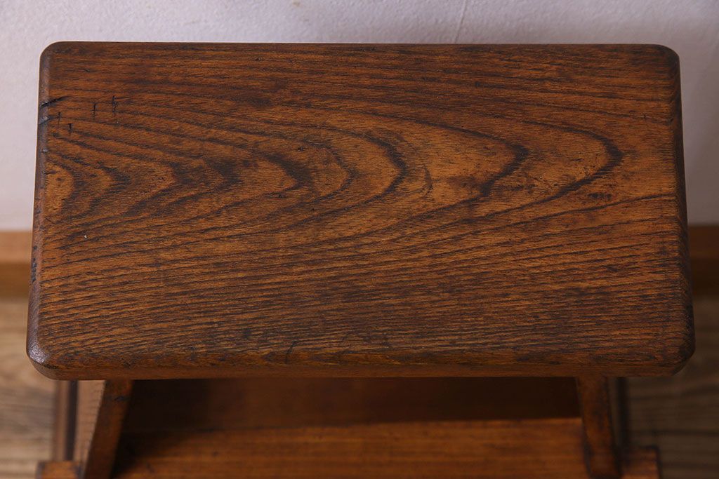 アンティーク雑貨　大正〜昭和期　栓材　古い木の風合いが味わい深いふみ台
