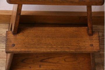 アンティーク雑貨　大正〜昭和期　栓材　古い木の風合いが味わい深いふみ台