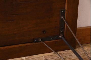 レトロ家具　昭和レトロ　使い込まれた味わいが素敵なセンターテーブル(鉄脚テーブル)