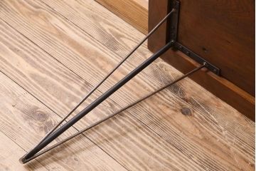 レトロ家具　昭和レトロ　使い込まれた味わいが素敵なセンターテーブル(鉄脚テーブル)