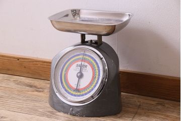 アンティーク雑貨　イギリスビンテージ　SALTER(ソルター)製　キッチンスケール(はかり、キッチン雑貨)
