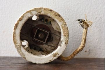 アンティーク雑貨　陶器製　珍しい回転式のアンティークスイッチ