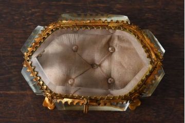 アンティーク雑貨　フランスアンティーク　面取りガラス!優美なジュエリーボックス