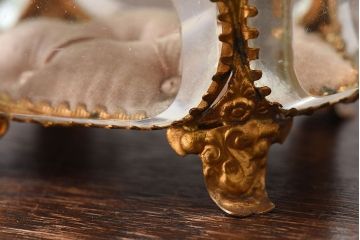 アンティーク雑貨　フランスアンティーク　面取りガラス!優美なジュエリーボックス