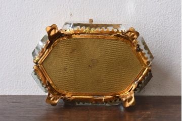 アンティーク雑貨　フランスアンティーク　面取りガラス!優美なジュエリーボックス