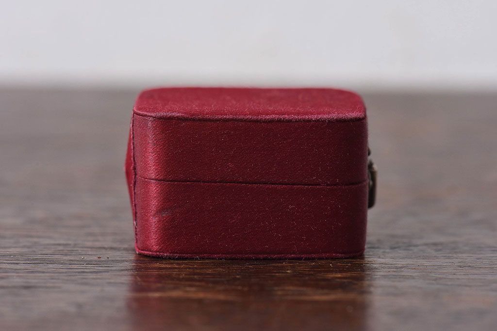 アンティーク雑貨　フランスアンティーク　上品なボルドー色のジュエリーボックス