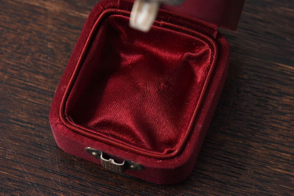 アンティーク雑貨　フランスアンティーク　上品なボルドー色のジュエリーボックス