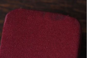 アンティーク雑貨　フランスアンティーク　上品なボルドー色のジュエリーボックス