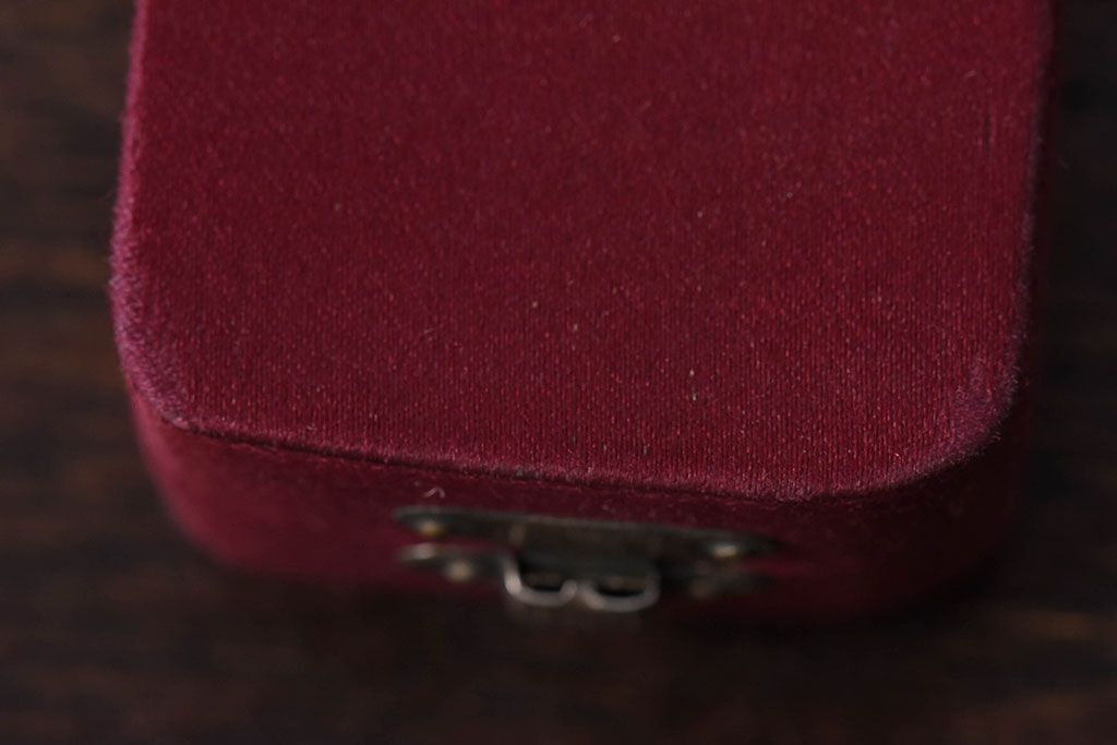 アンティーク雑貨　フランスアンティーク　上品なボルドー色のジュエリーボックス