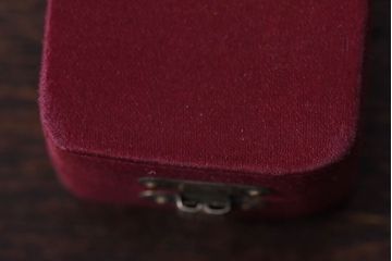 アンティーク雑貨　フランスアンティーク　上品なボルドー色のジュエリーボックス
