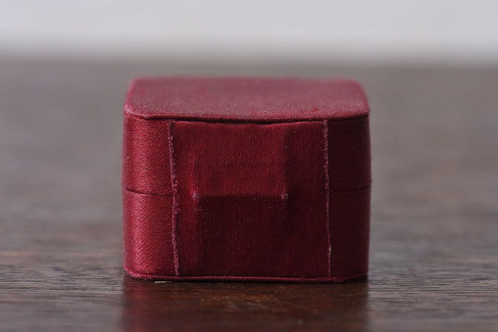 アンティーク雑貨　フランスアンティーク　上品なボルドー色のジュエリーボックス