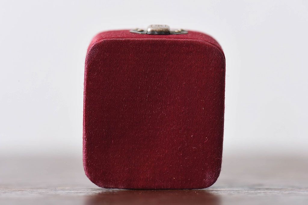 アンティーク雑貨　フランスアンティーク　上品なボルドー色のジュエリーボックス