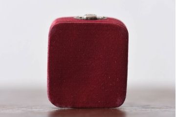 アンティーク雑貨　フランスアンティーク　上品なボルドー色のジュエリーボックス