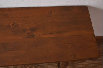 アンティーク家具　和製アンティーク　イチョウ材天板　使い込まれた質感が味わい深い作業台