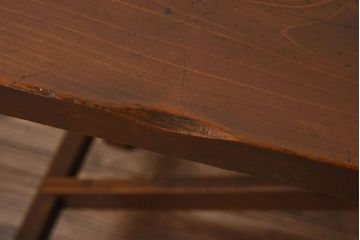 アンティーク家具　和製アンティーク　イチョウ材天板　使い込まれた質感が味わい深い作業台