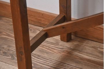 アンティーク家具　和製アンティーク　イチョウ材天板　使い込まれた質感が味わい深い作業台