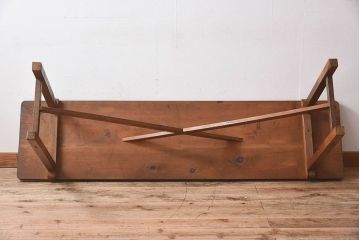 アンティーク家具　和製アンティーク　イチョウ材天板　使い込まれた質感が味わい深い作業台