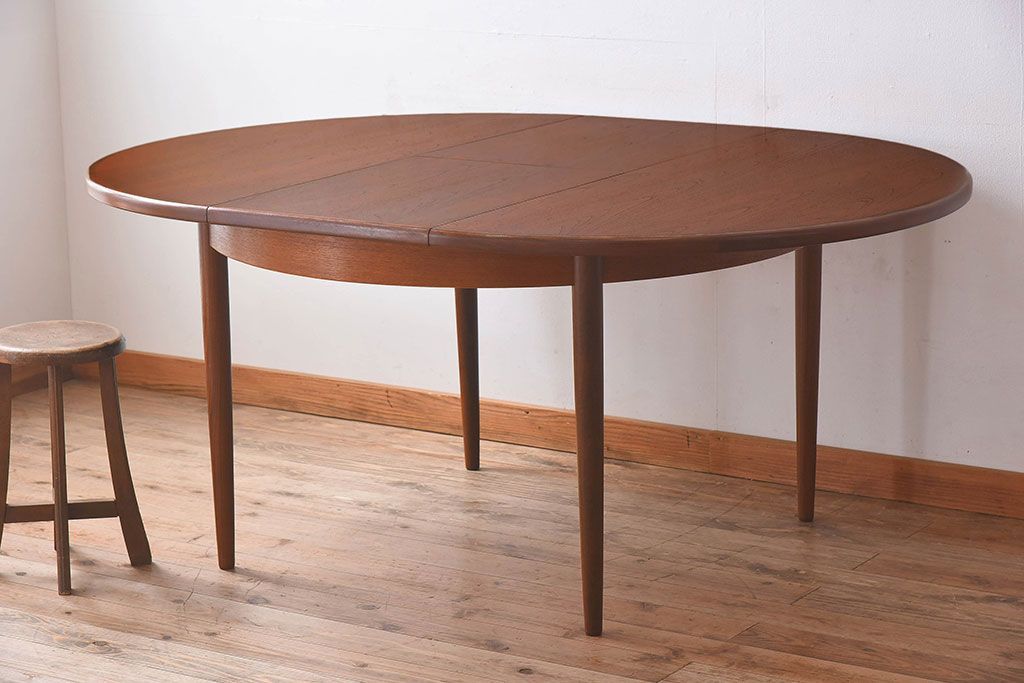 ヴィンテージ ジープラン チーク エクステンションテーブル 仕上済