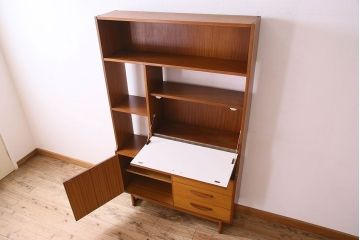 ヴィンテージ家具　北欧ビンテージ　色合いのコントラストがおしゃれなキャビネット(飾り棚、陳列棚)