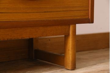 ヴィンテージ家具　北欧ビンテージ　色合いのコントラストがおしゃれなキャビネット(飾り棚、陳列棚)