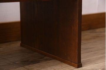 レトロ家具　昭和レトロ　引き出し3杯付き!古いヒノキ材製の文机(座卓)