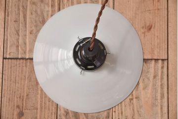 昭和レトロ　白いガラスの天井照明(電笠照明)2個セット(1)