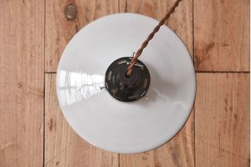 昭和レトロ　白いガラスの天井照明(電笠照明)2個セット(1)